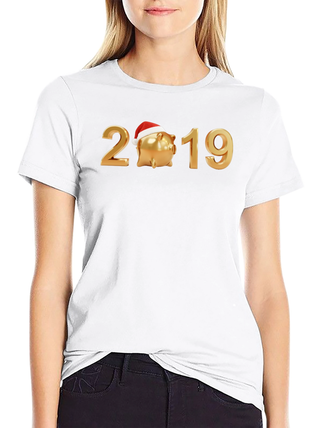 Festive 2019 Piggy Bank Graphic Tee - Black