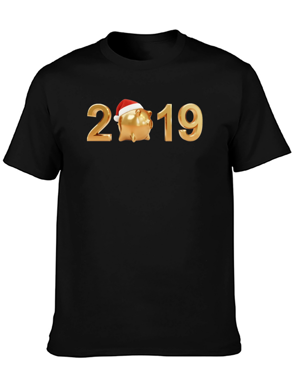 Festive 2019 Piggy Bank Graphic Tee - Black