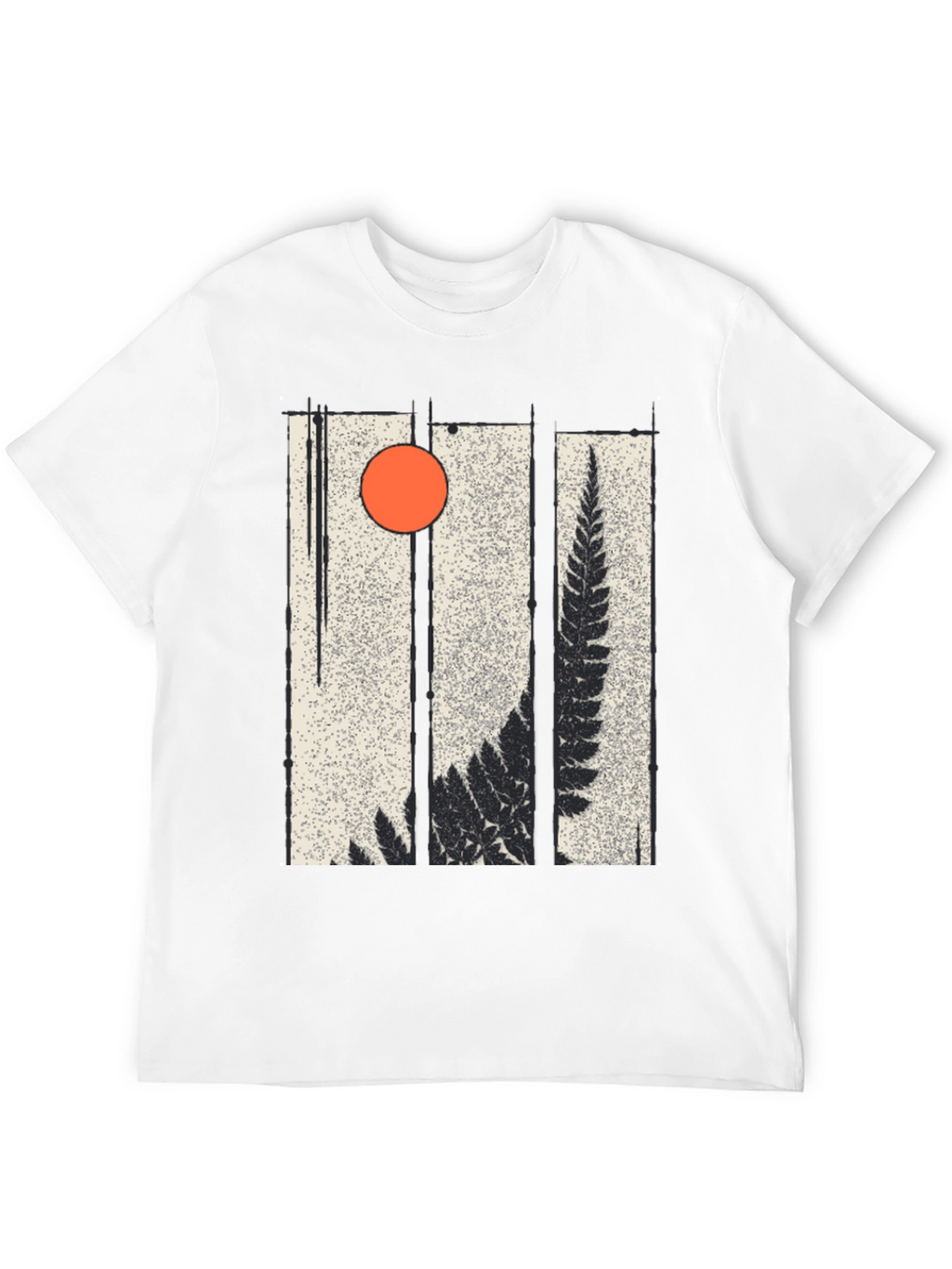 Fern & Sun Graphic Black T-Shirt