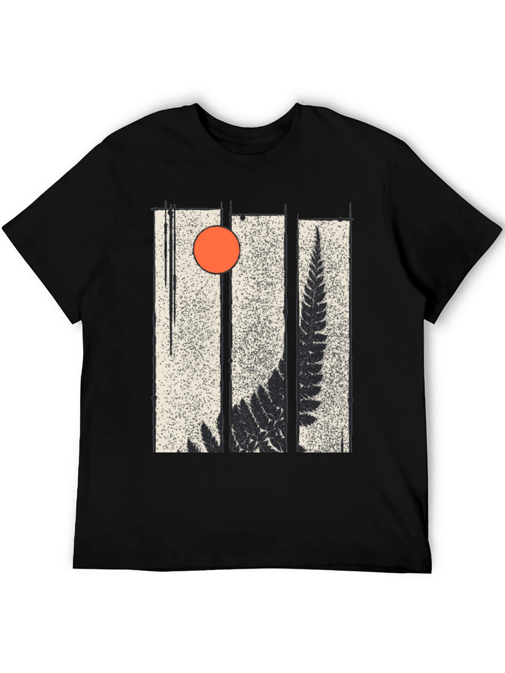 Fern & Sun Graphic Black T-Shirt