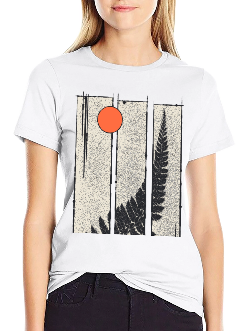 Fern & Sun Graphic Black T-Shirt