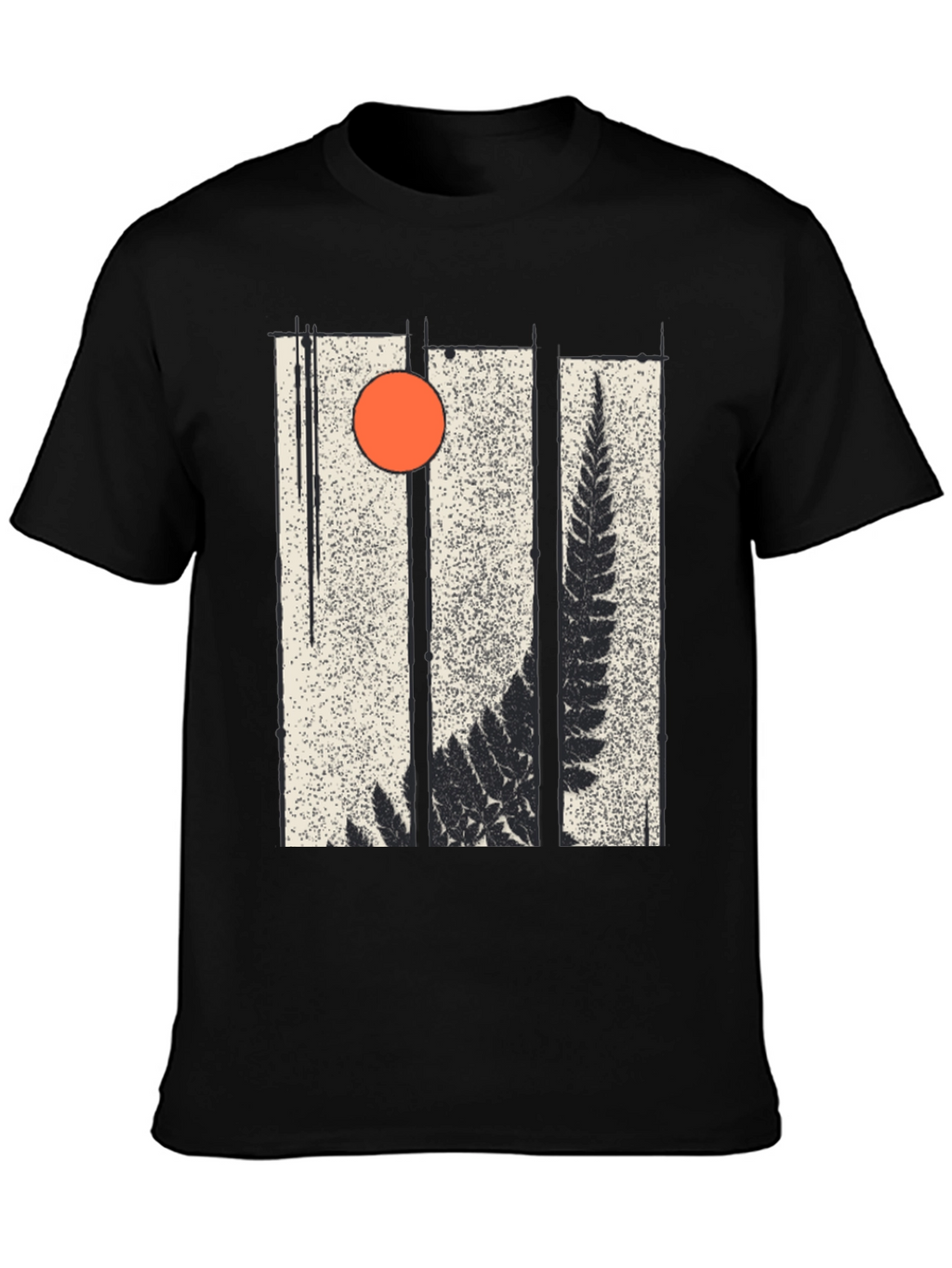 Fern & Sun Graphic Black T-Shirt