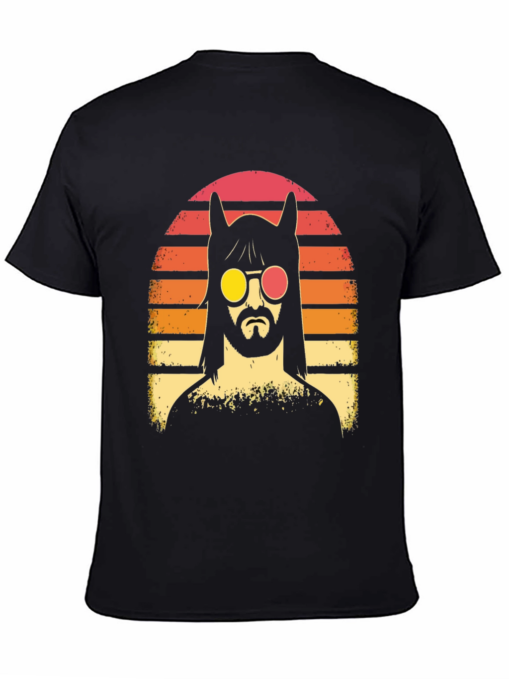 Retro Llama Sunset Graphic T-Shirt