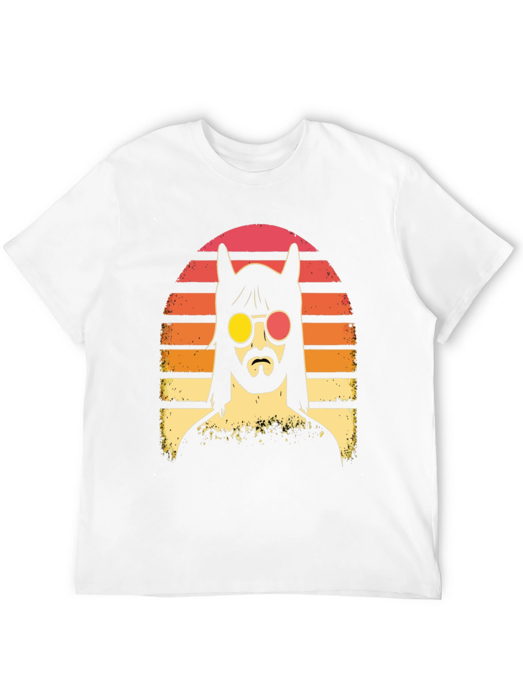 Retro Llama Sunset Graphic T-Shirt