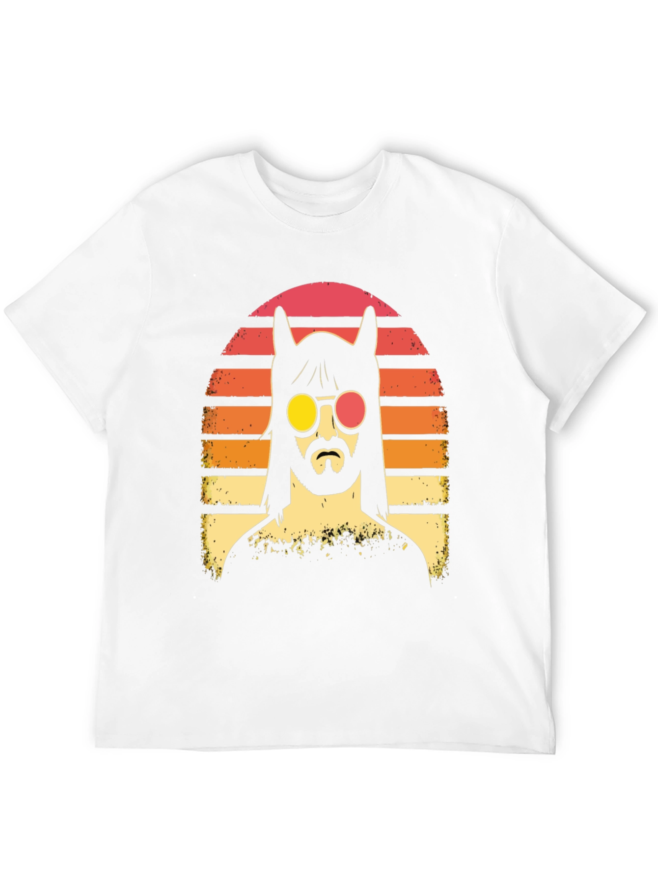 Retro Llama Sunset Graphic T-Shirt