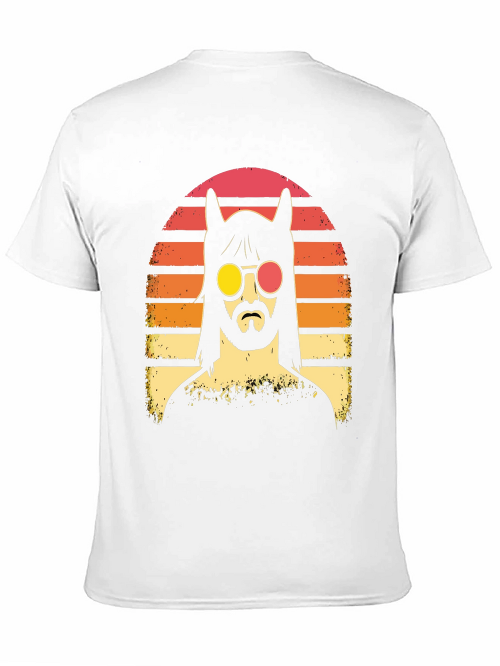 Retro Llama Sunset Graphic T-Shirt