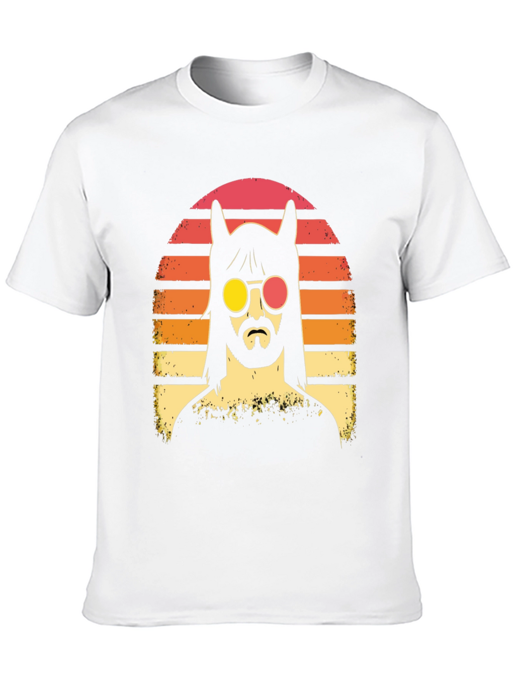 Retro Llama Sunset Graphic T-Shirt