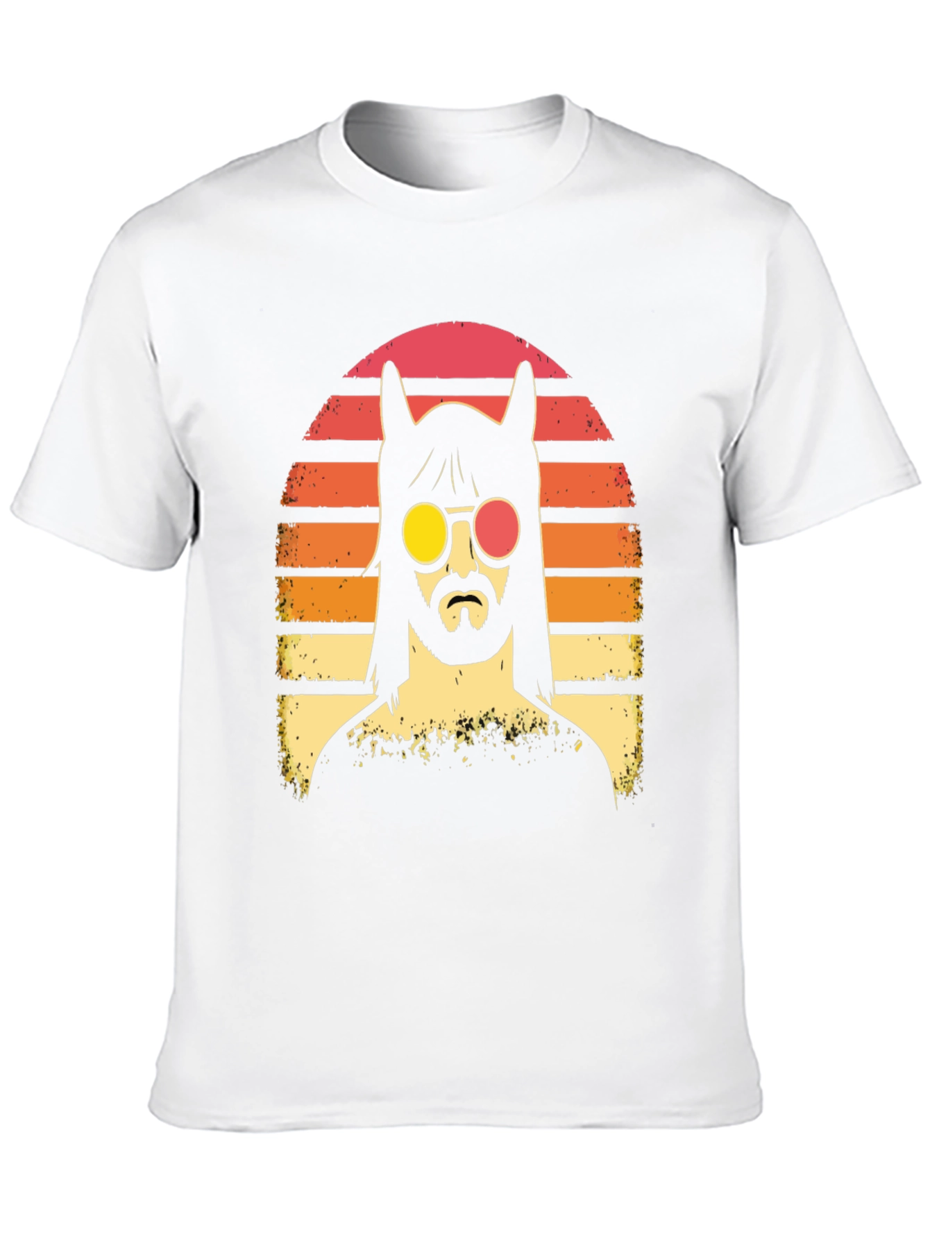 Retro Llama Sunset Graphic T-Shirt