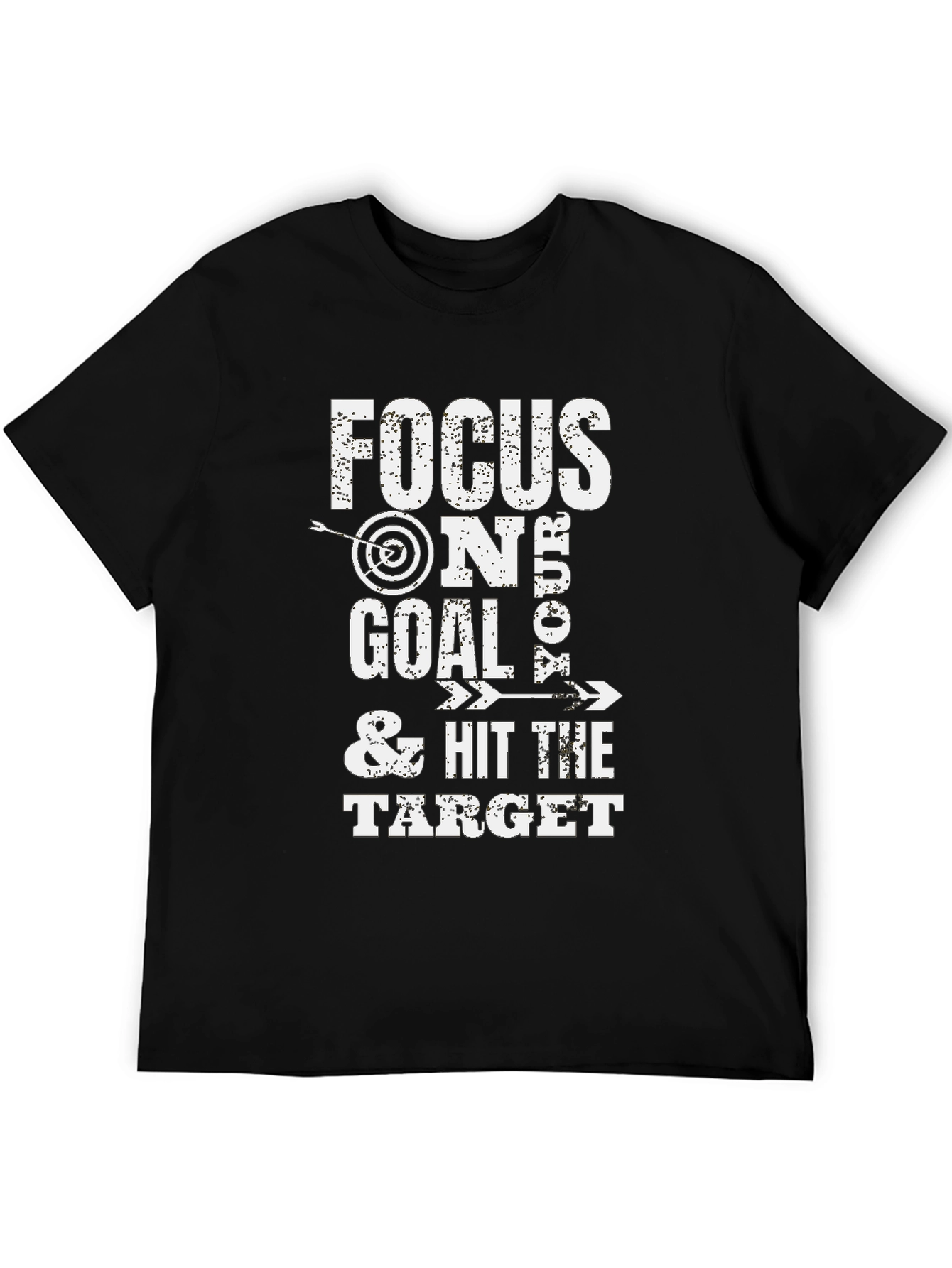 Focus Goal Target Black Graphic Tee