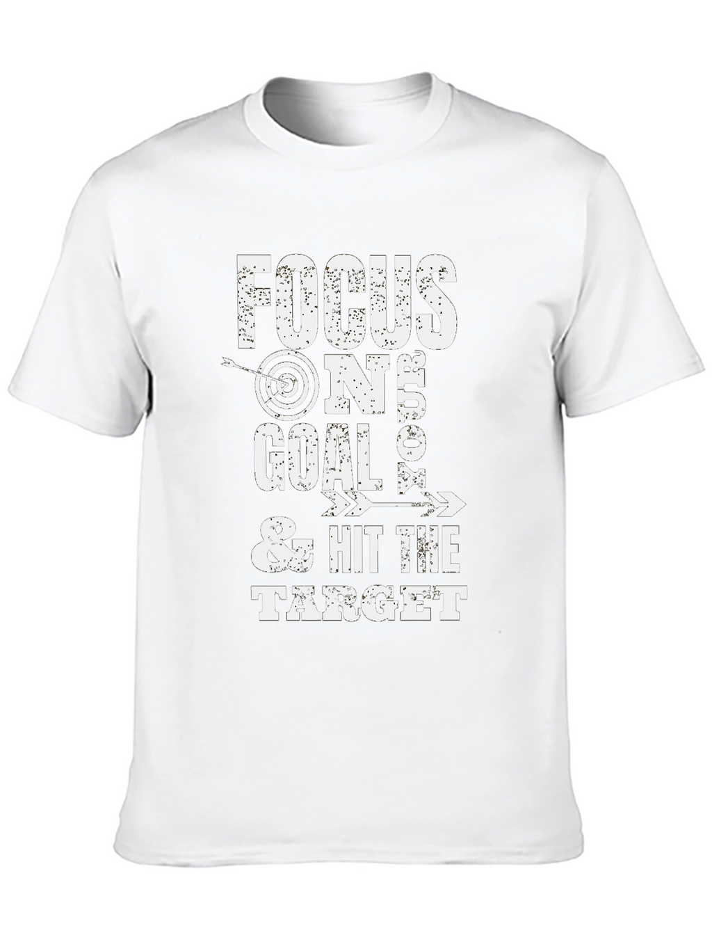 Focus Goal Target Black Graphic Tee