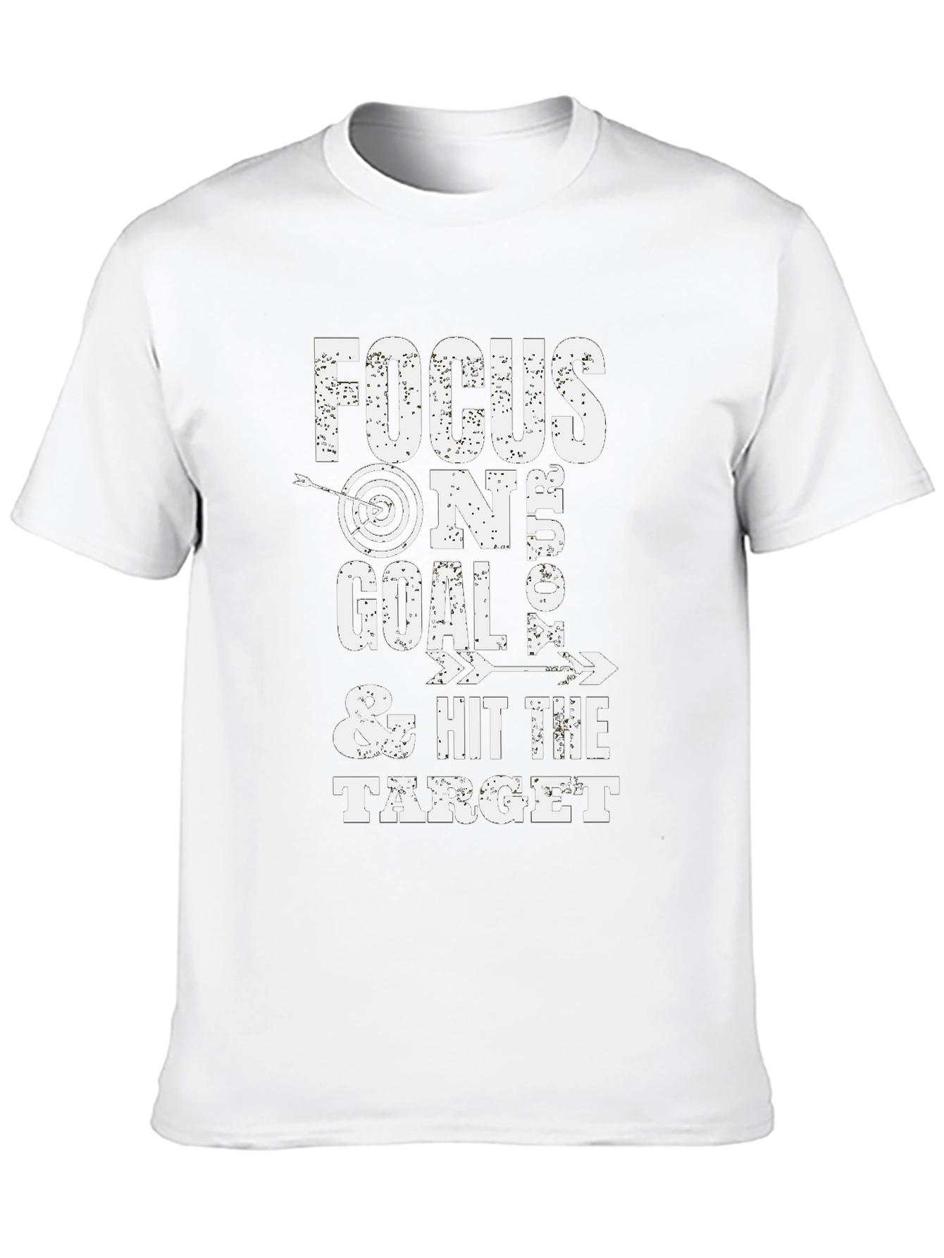 Focus Goal Target Black Graphic Tee