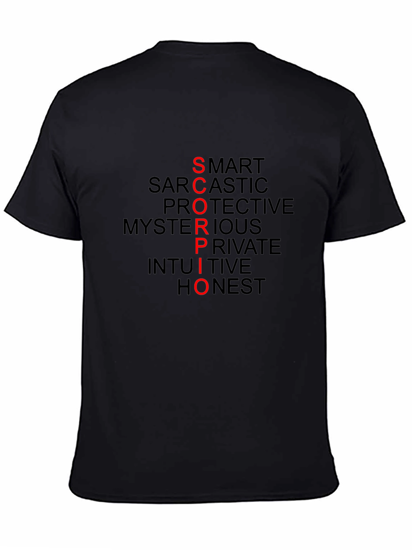 Scorpio Zodiac Sign Mens Black T-Shirt