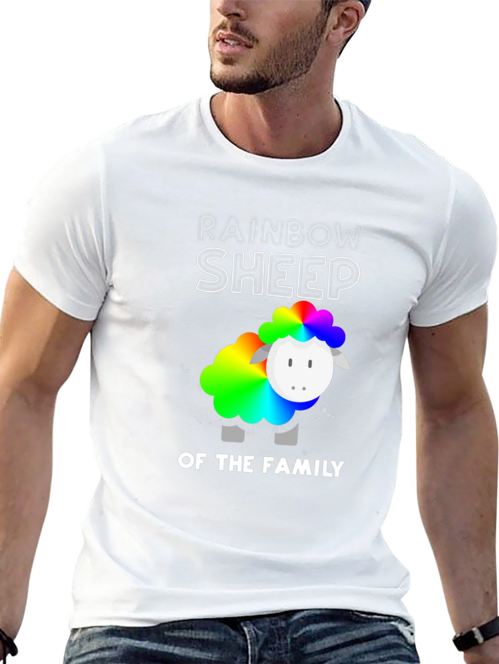 Rainbow Sheep of the Family Graphic T-Shirt