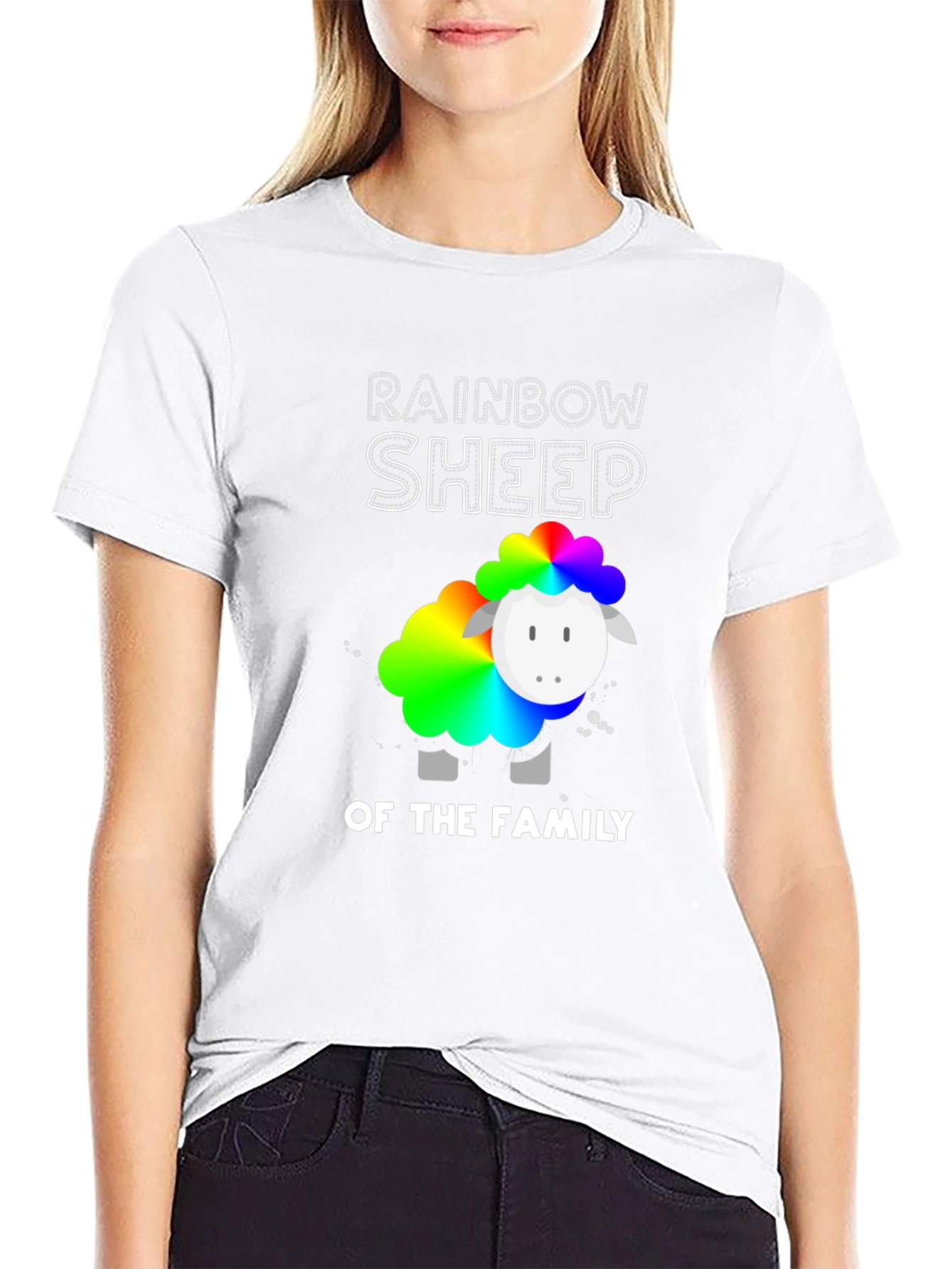 Rainbow Sheep of the Family Graphic T-Shirt