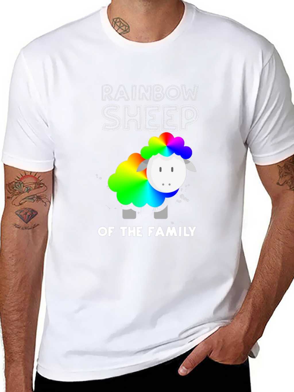Rainbow Sheep of the Family Graphic T-Shirt