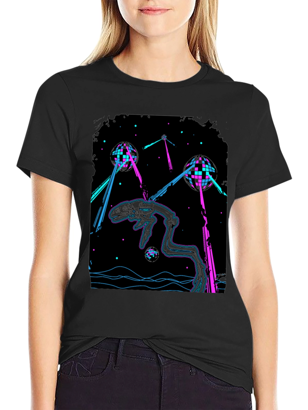 Retro Alien Invasion Disco T-Shirt