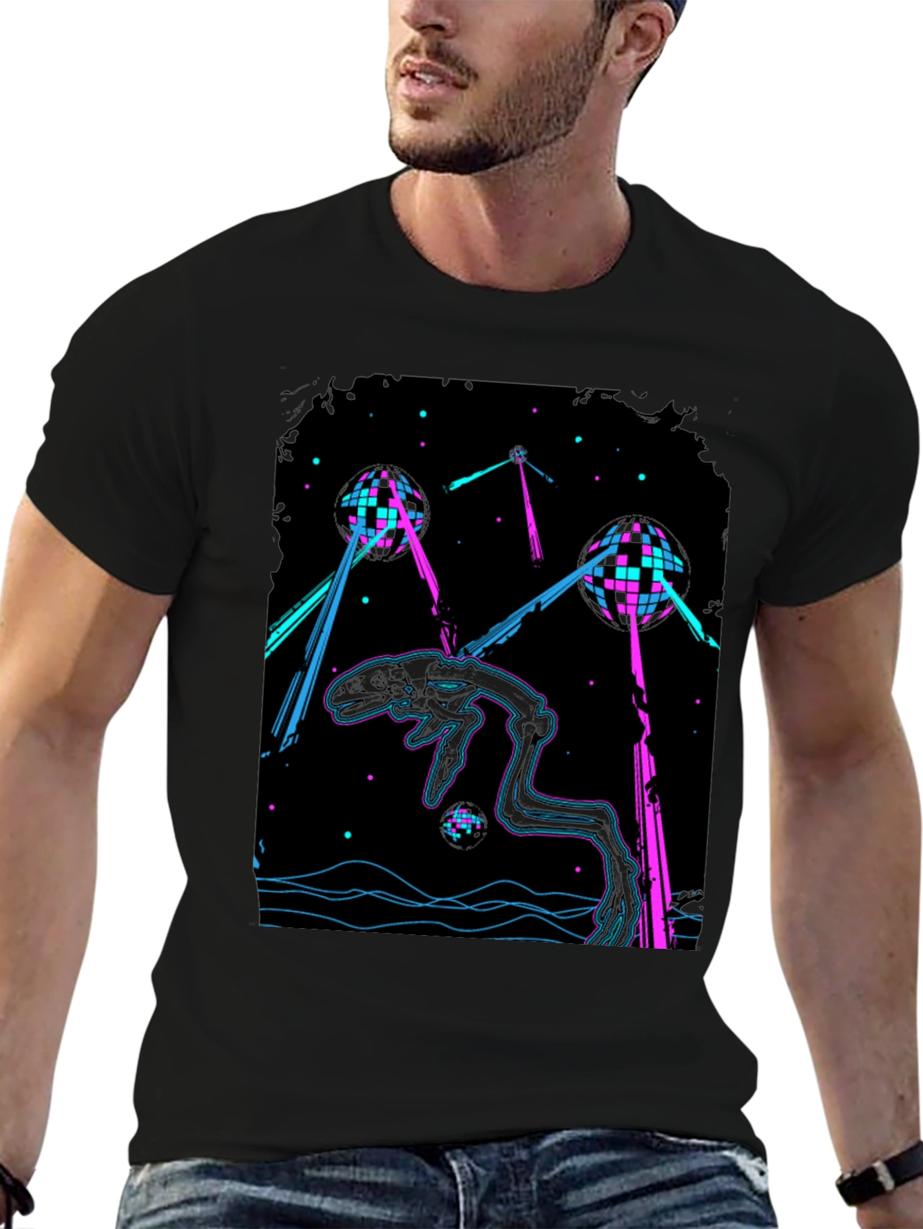 Retro Alien Invasion Disco T-Shirt