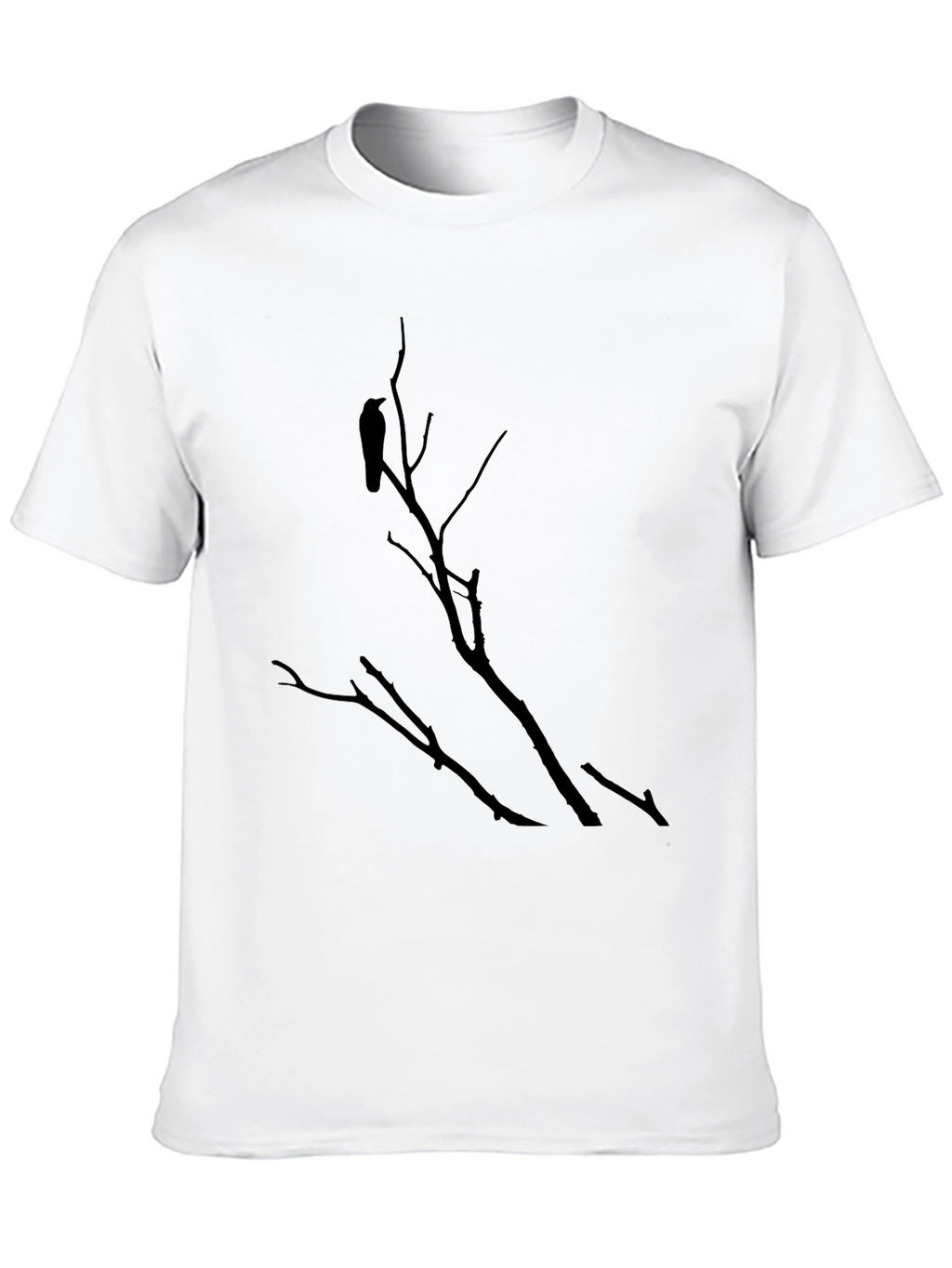 Raven on Branch Black T-Shirt