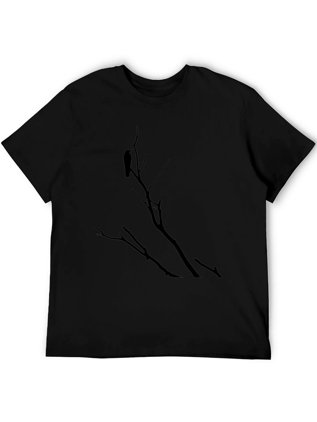 Raven on Branch Black T-Shirt