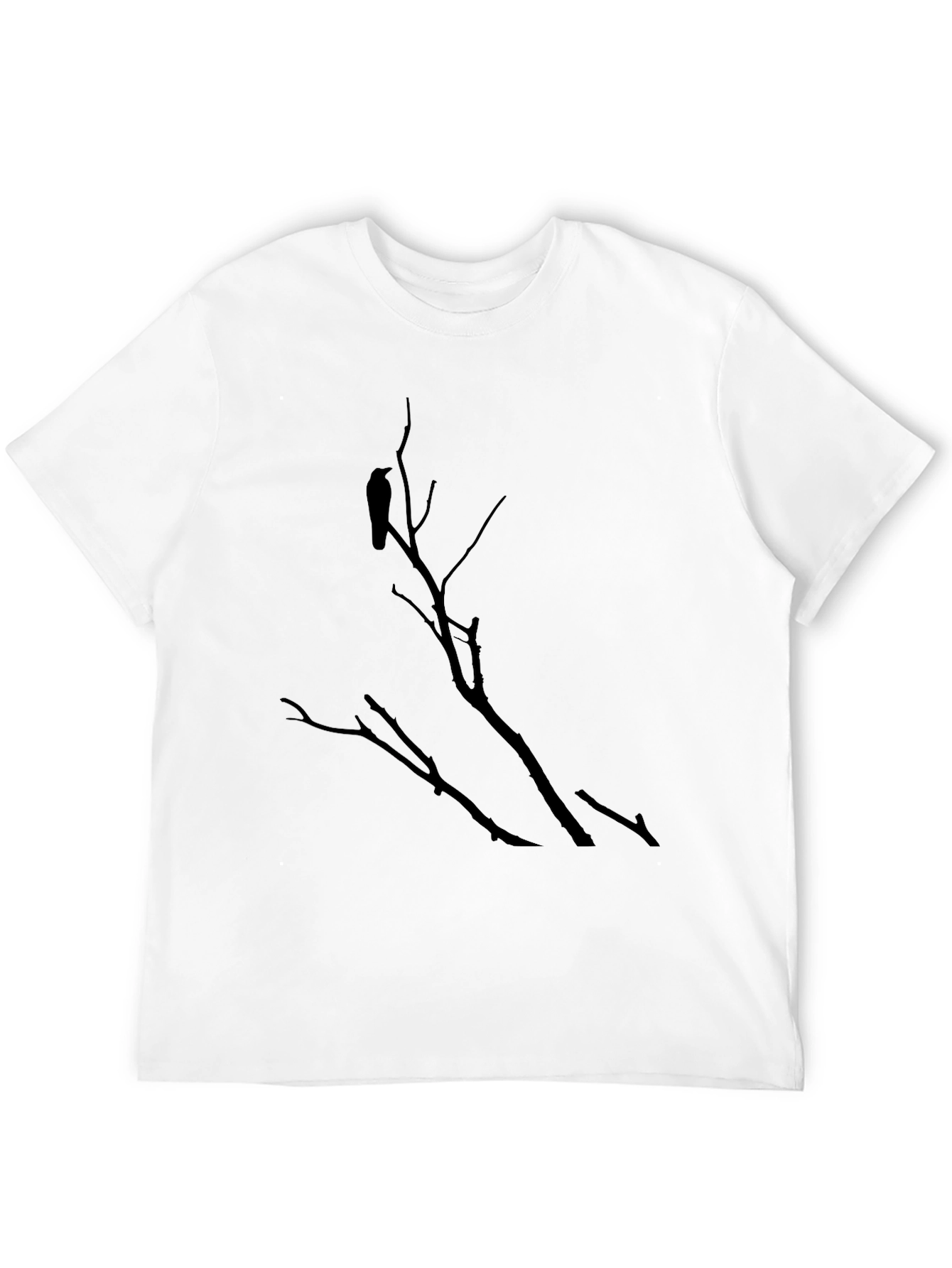 Raven on Branch Black T-Shirt