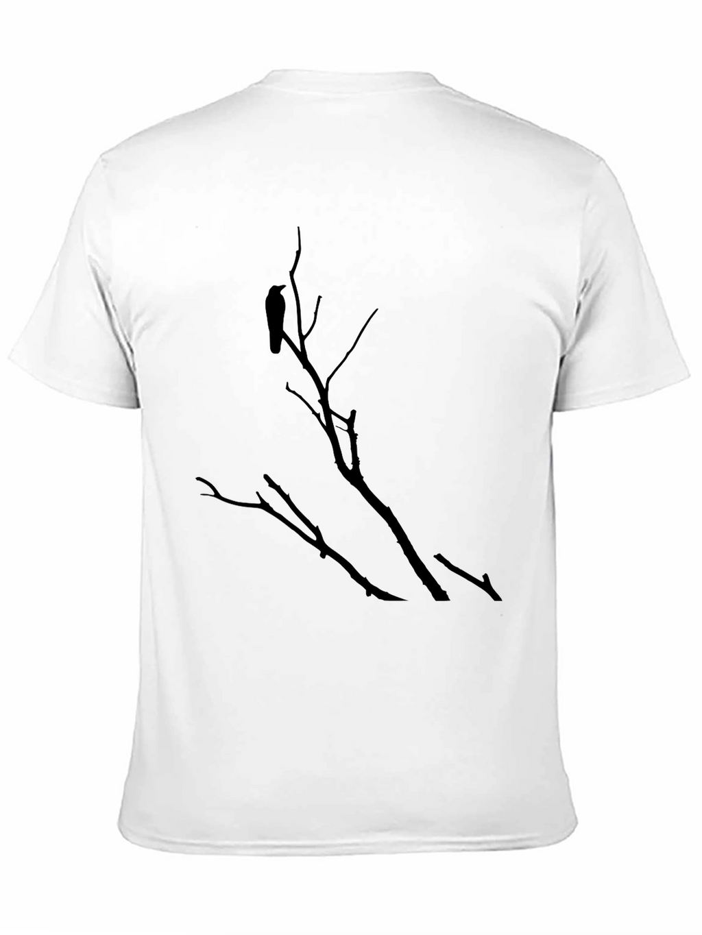 Raven on Branch Black T-Shirt