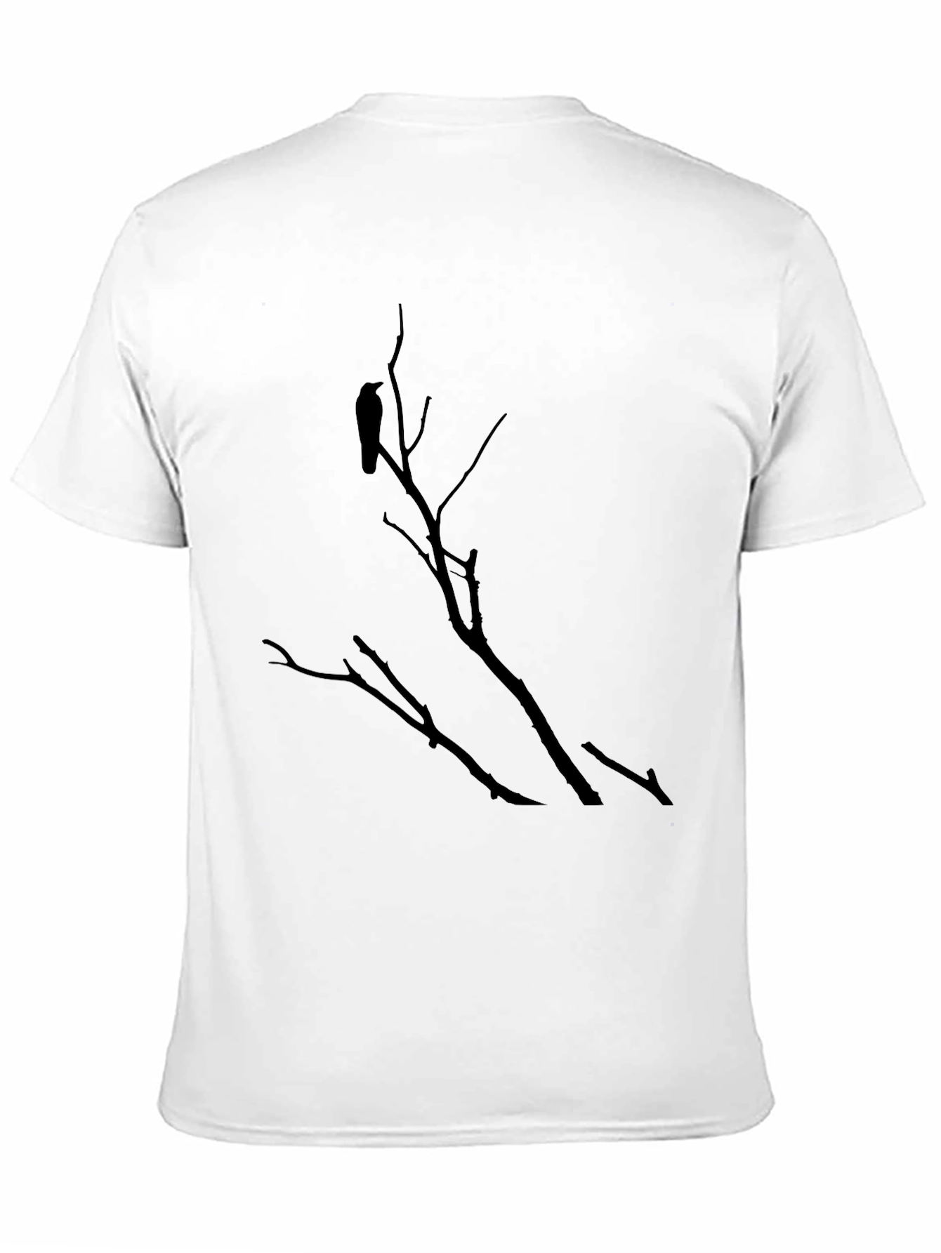 Raven on Branch Black T-Shirt