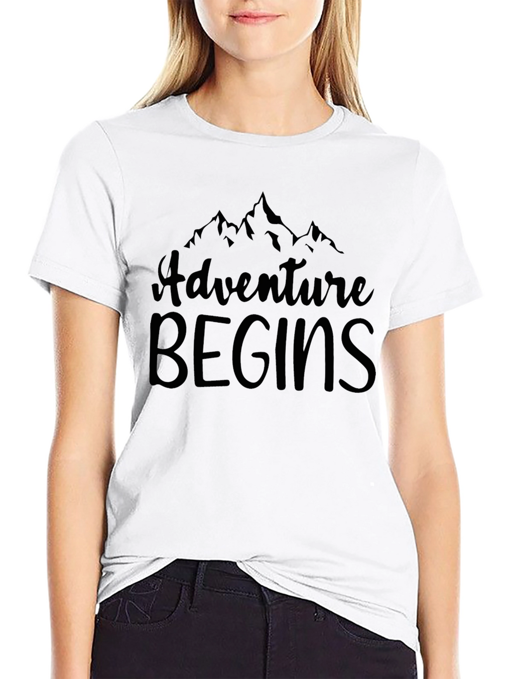Adventure Begins Graphic Tee - Black T-Shirt
