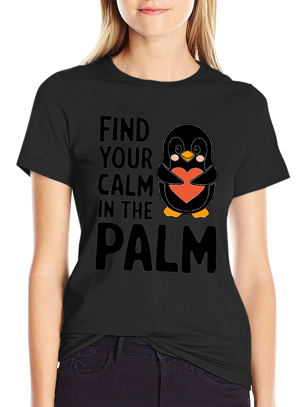 Penguin Heart T-Shirt - Find Your Calm