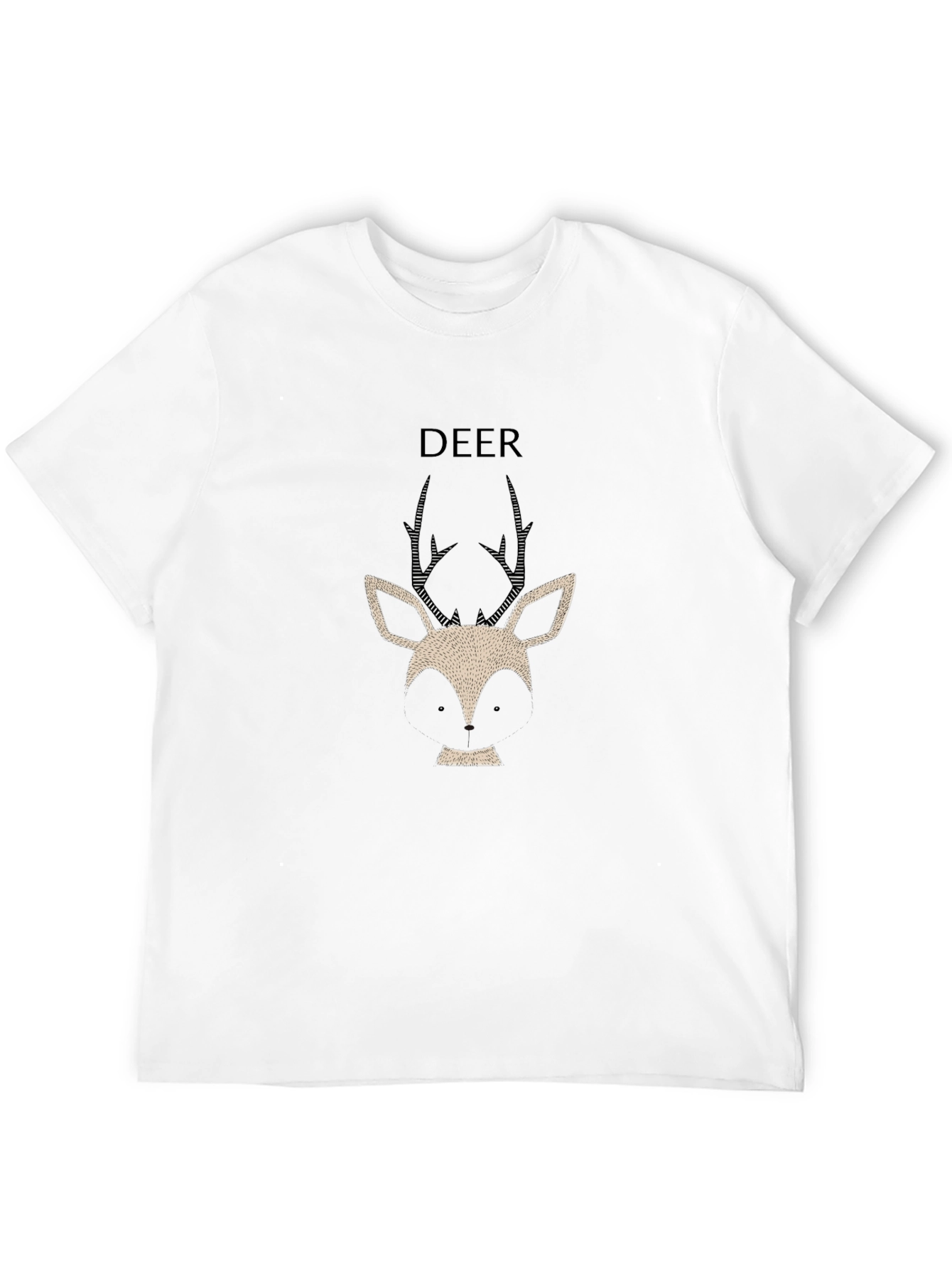 Deer Graphic Tee - Stylish Mens Black T-Shirt