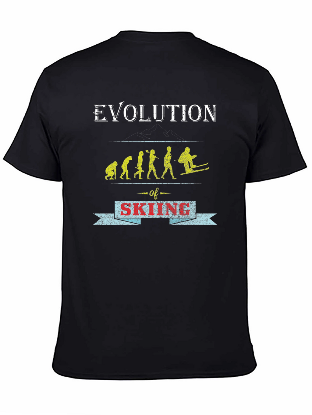 Evolution of Skiing Graphic Tee - Black