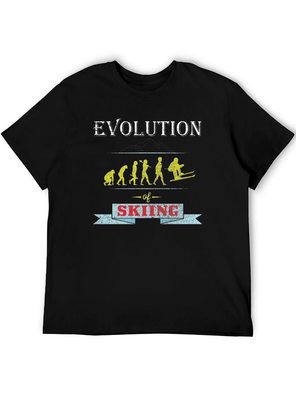 Evolution of Skiing Graphic Tee - Black