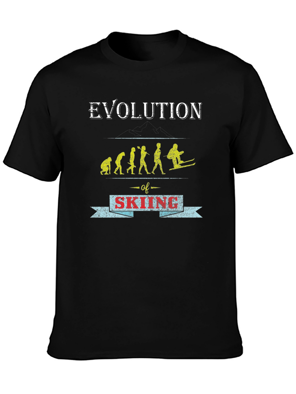 Evolution of Skiing Graphic Tee - Black