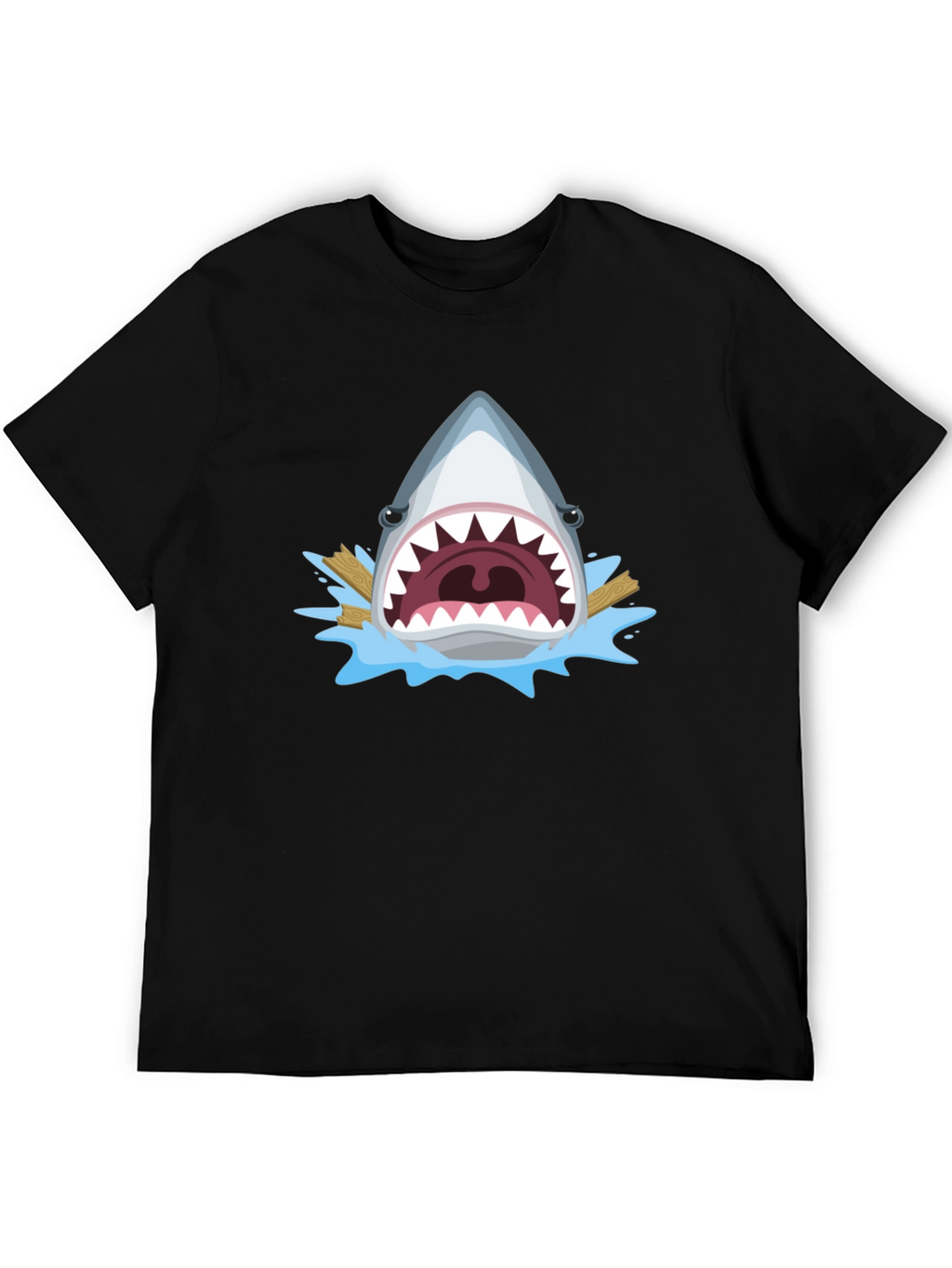 Shark Attack Graphic Tee - Mens Black T-Shirt