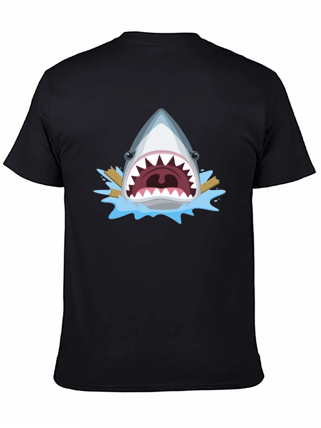 Shark Attack Graphic Tee - Mens Black T-Shirt