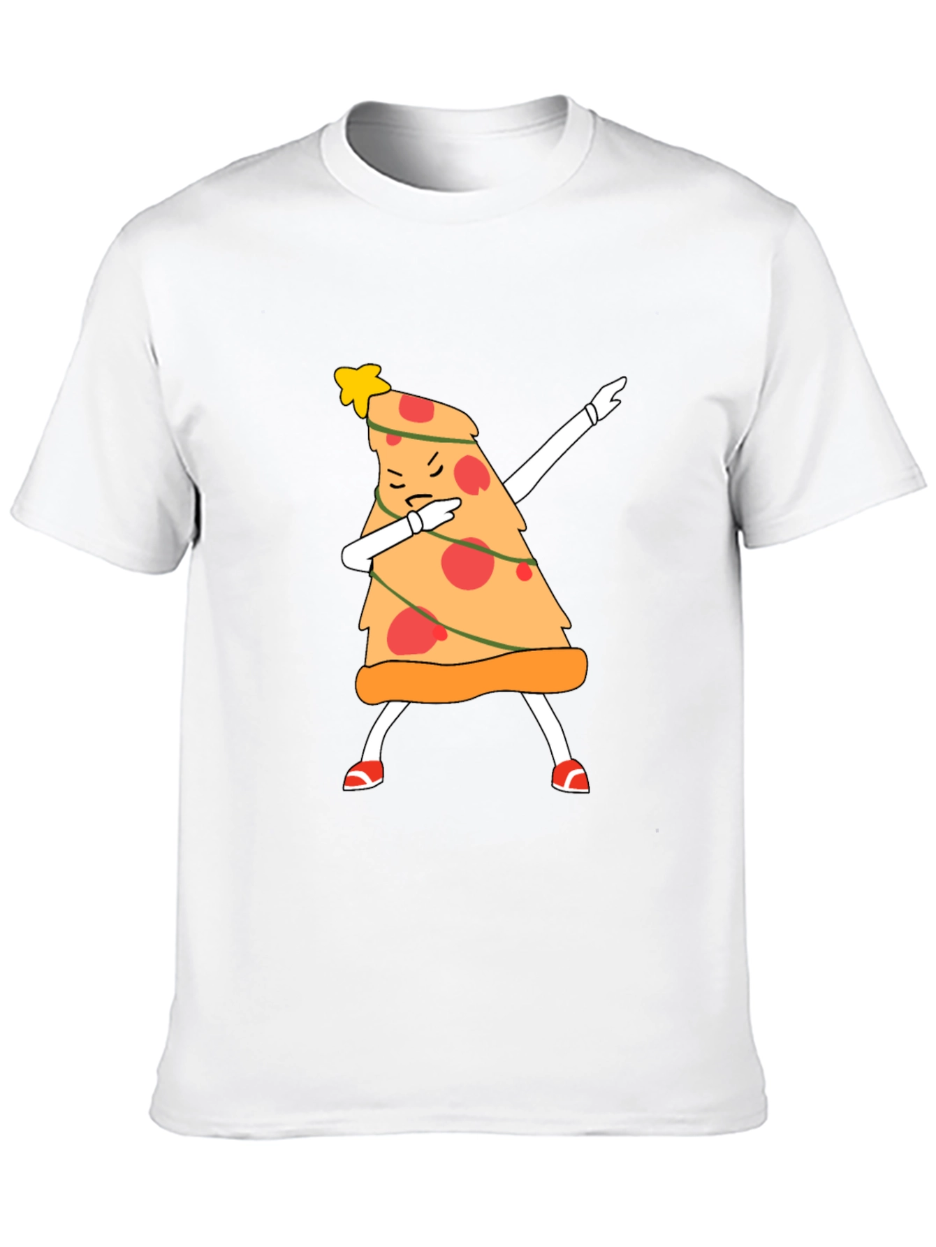 Dabbing Pizza Slice Christmas Tree T-Shirt