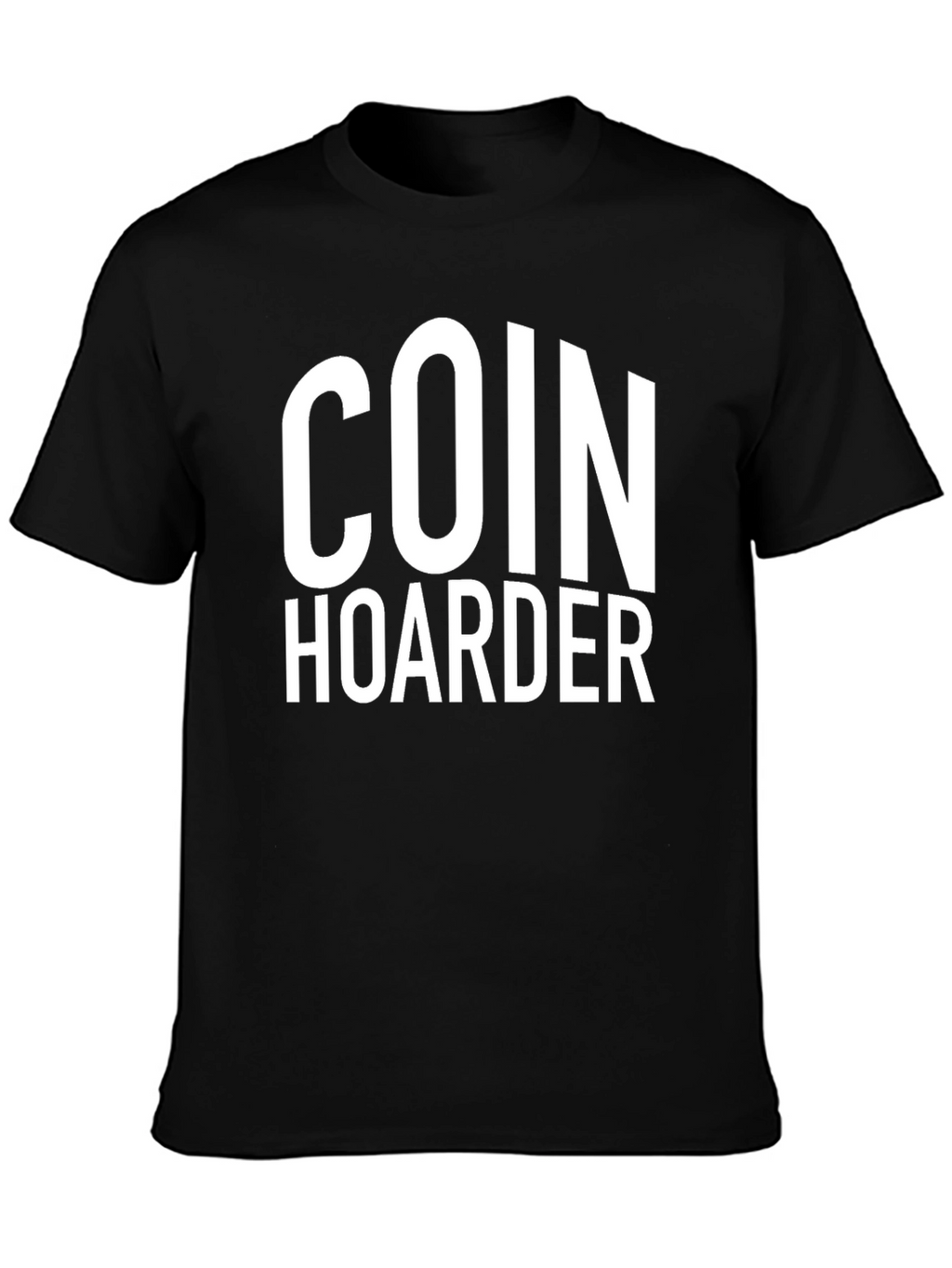 Coin Hoarder Graphic Tee - Black Crew Neck