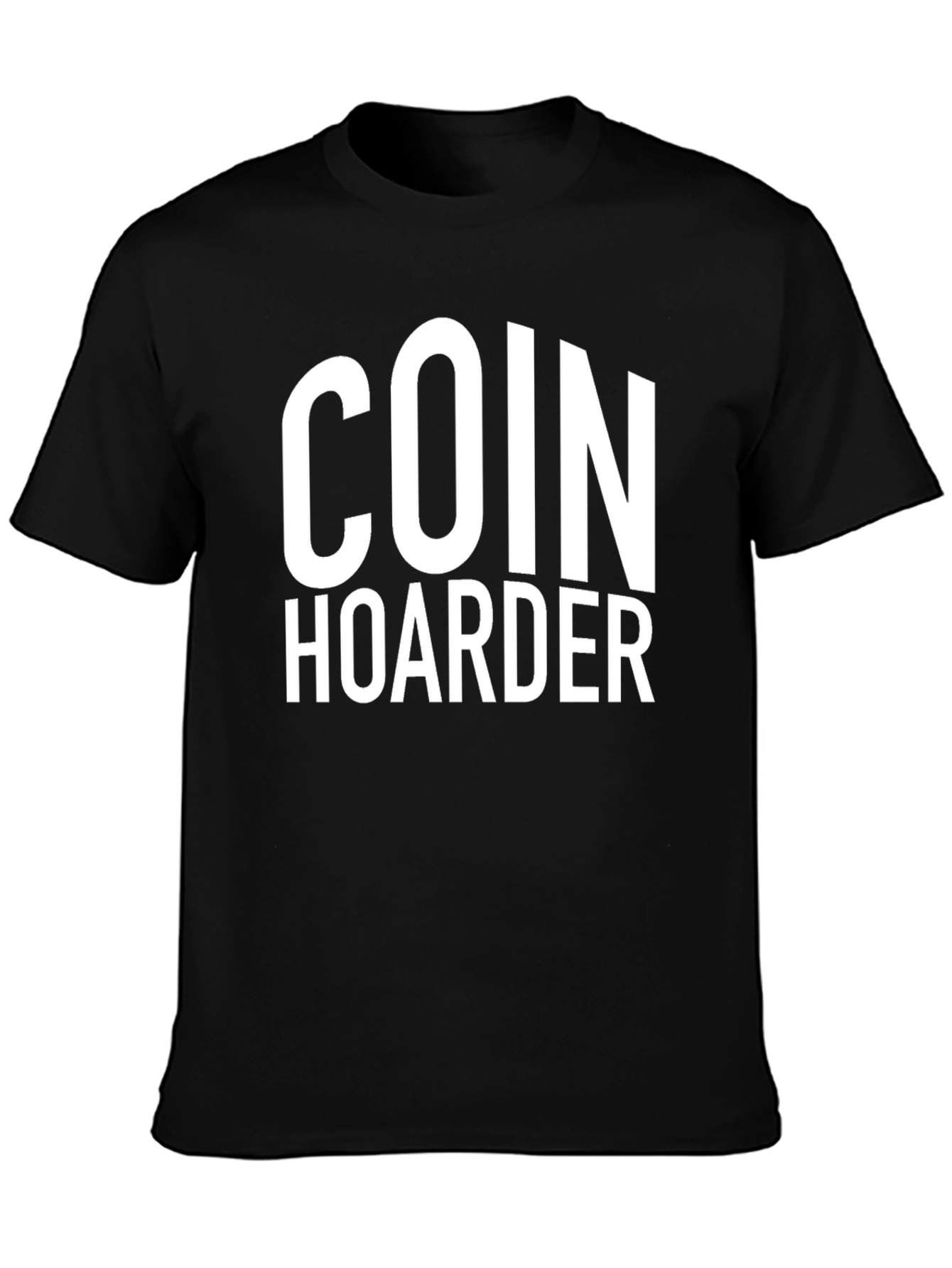 Coin Hoarder Graphic Tee - Black Crew Neck