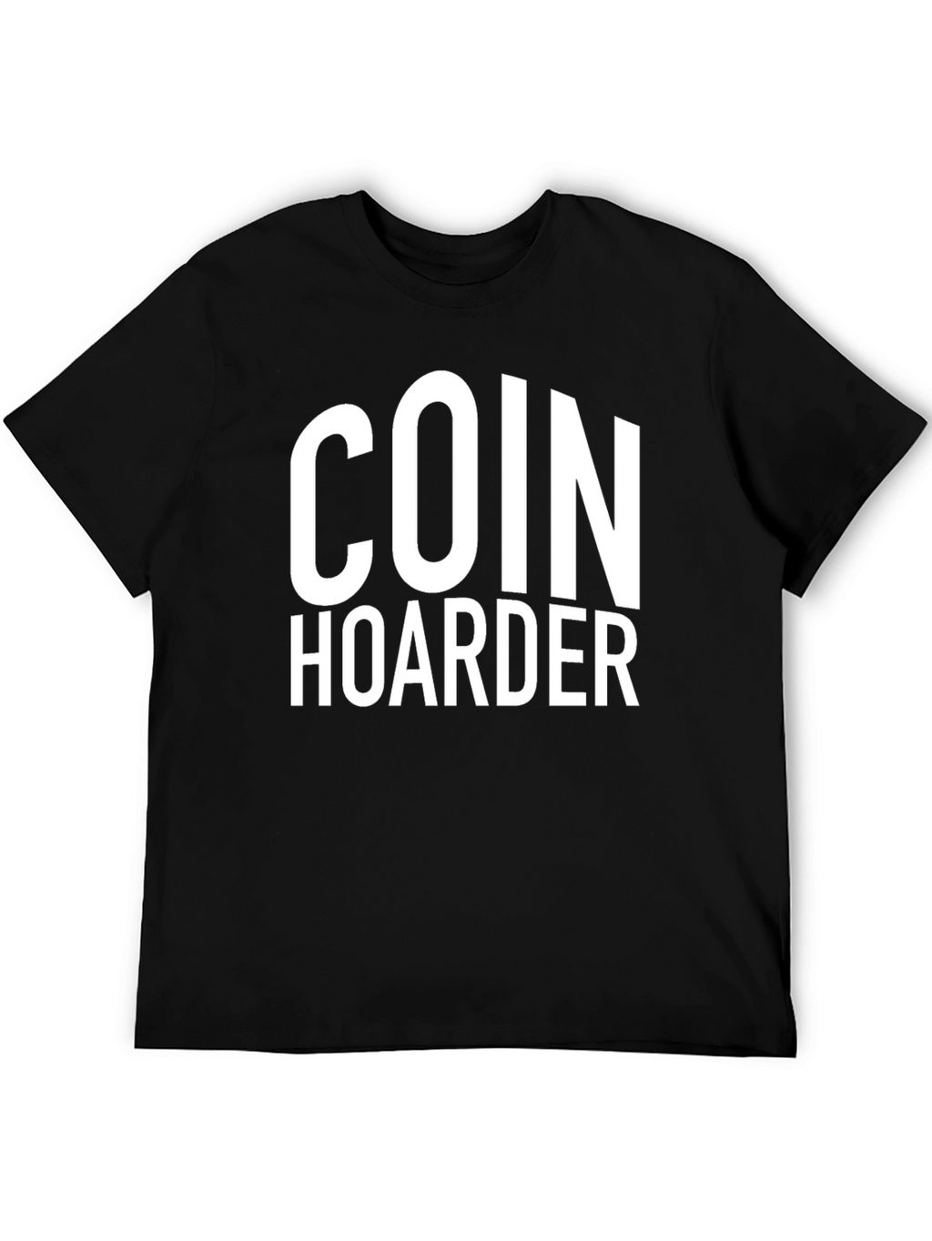 Coin Hoarder Graphic Tee - Black Crew Neck