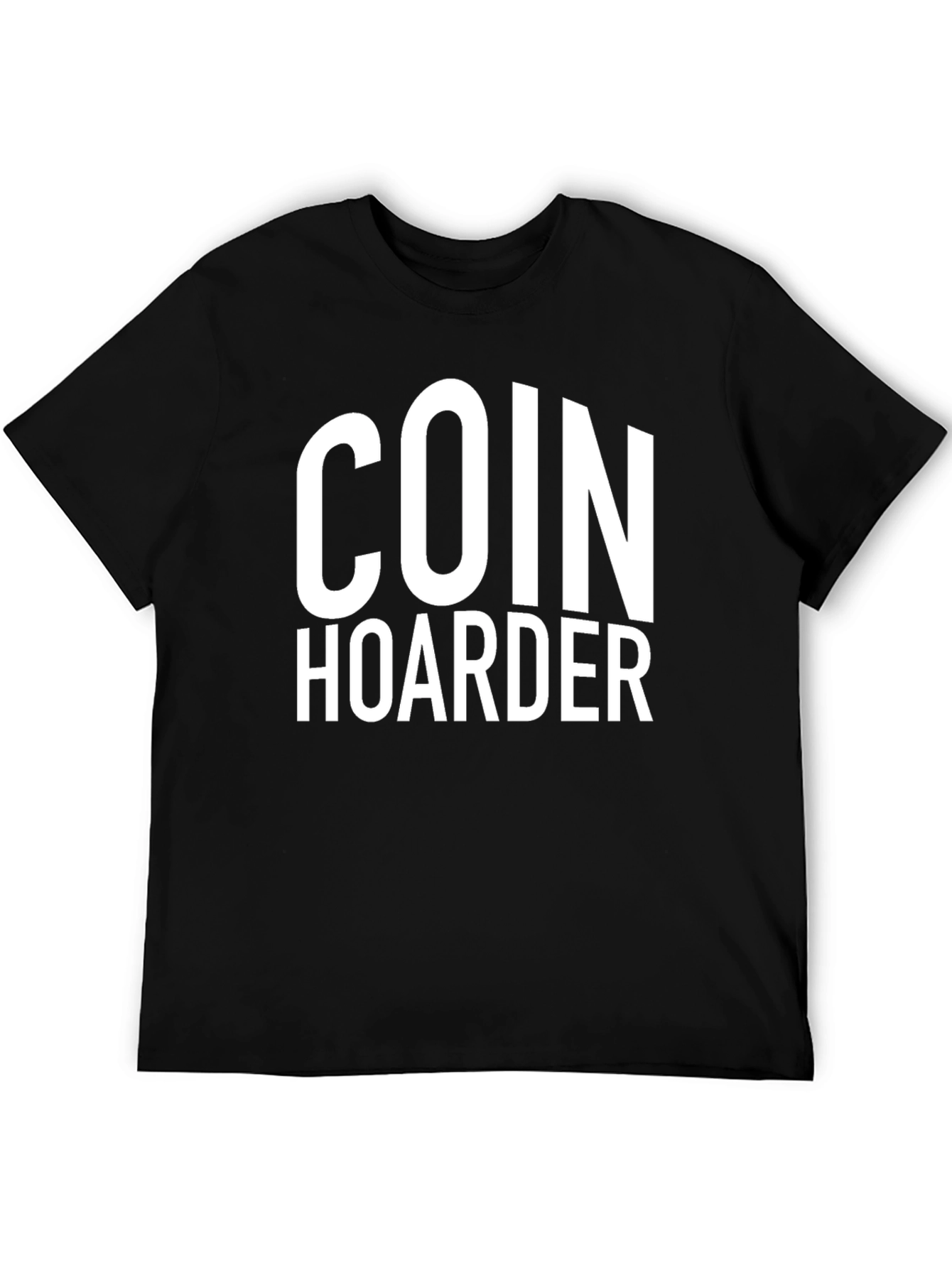 Coin Hoarder Graphic Tee - Black Crew Neck