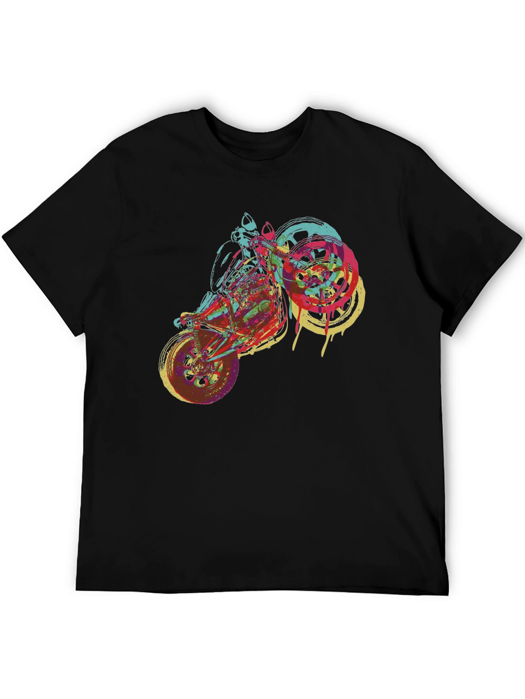 Motorcycle Graphic Tee - Bold Artistic Design