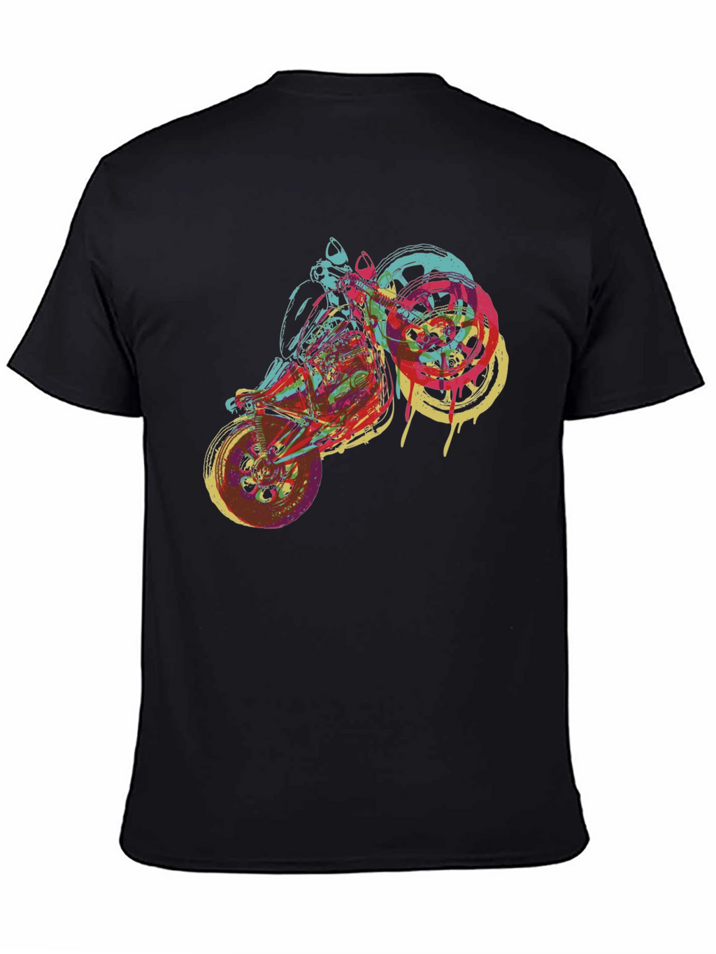 Motorcycle Graphic Tee - Bold Artistic Design