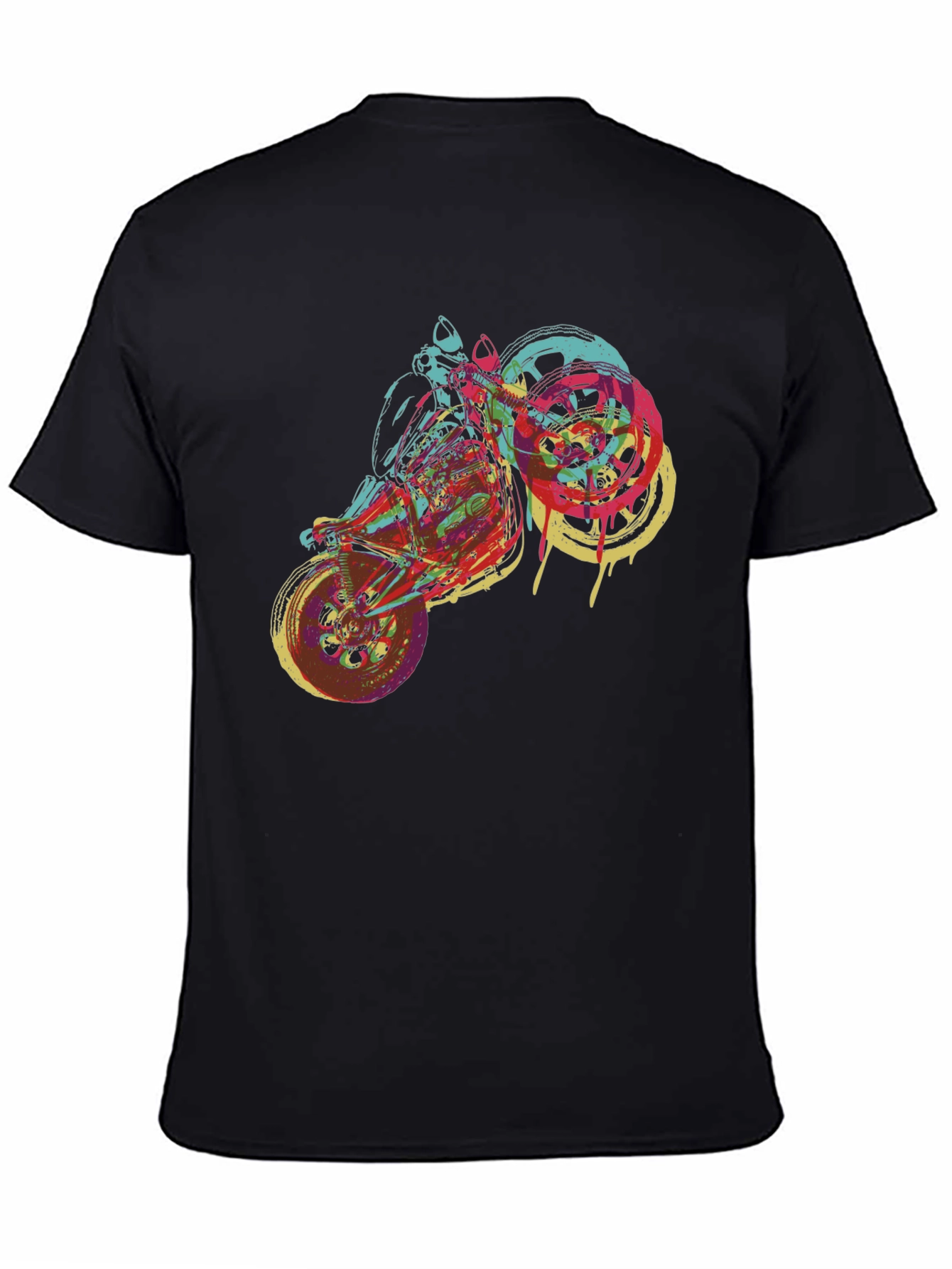Motorcycle Graphic Tee - Bold Artistic Design