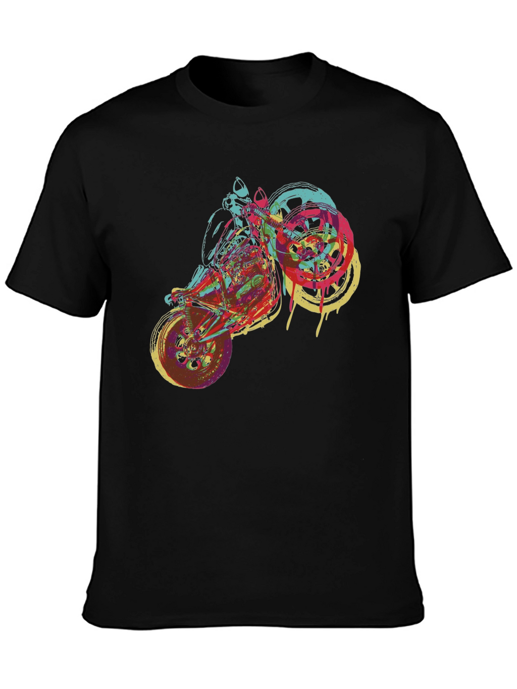Motorcycle Graphic Tee - Bold Artistic Design
