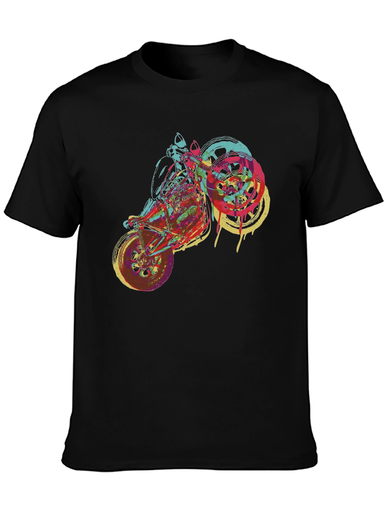Motorcycle Graphic Tee - Bold Artistic Design