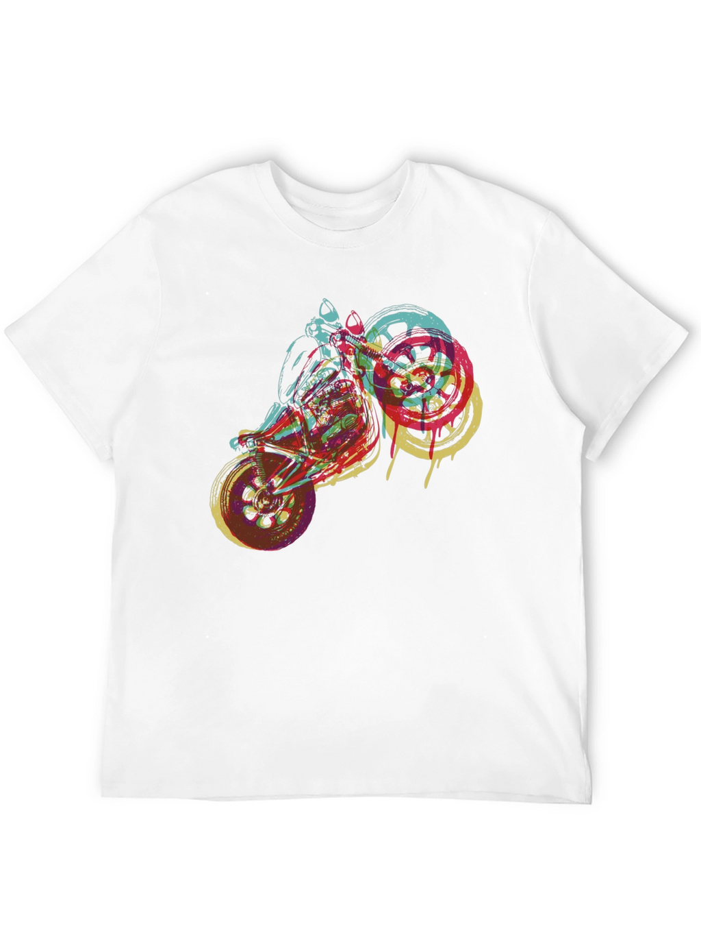 Motorcycle Graphic Tee - Bold Artistic Design