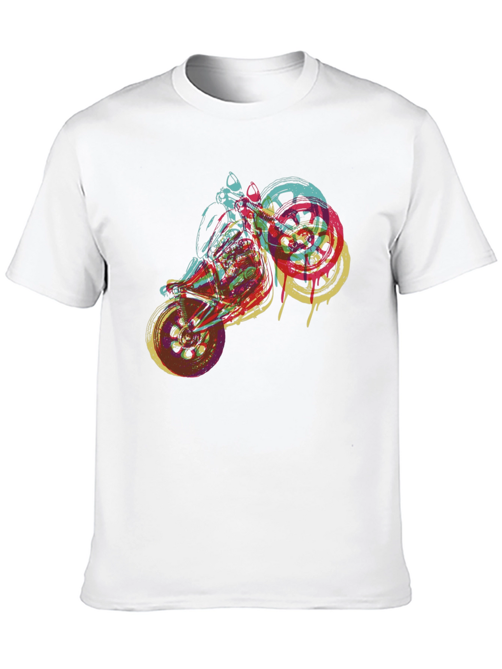 Motorcycle Graphic Tee - Bold Artistic Design