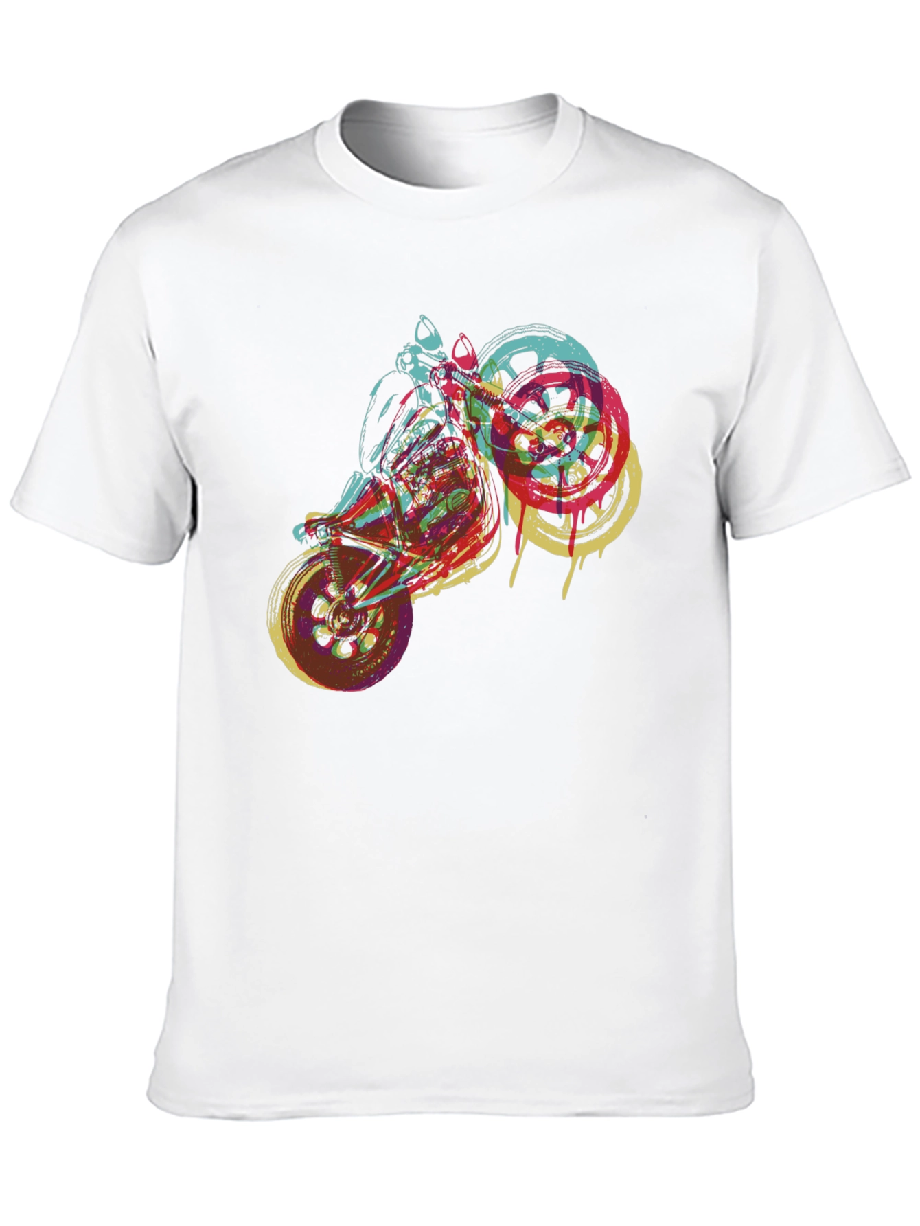Motorcycle Graphic Tee - Bold Artistic Design