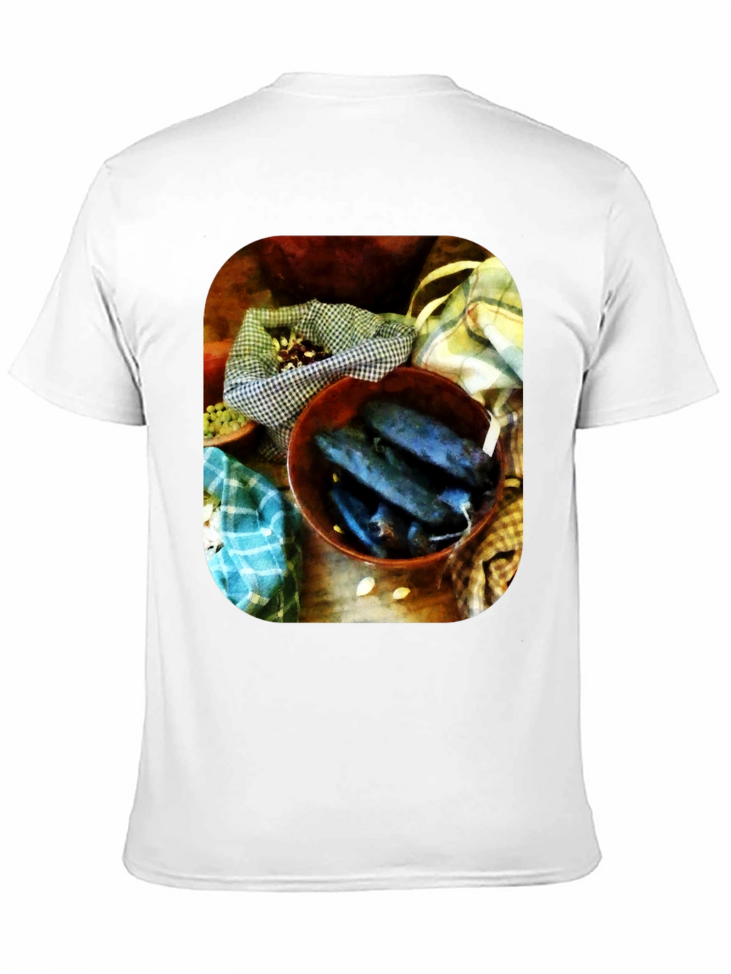 Mens T-Shirt with Unique Produce Still Life Art