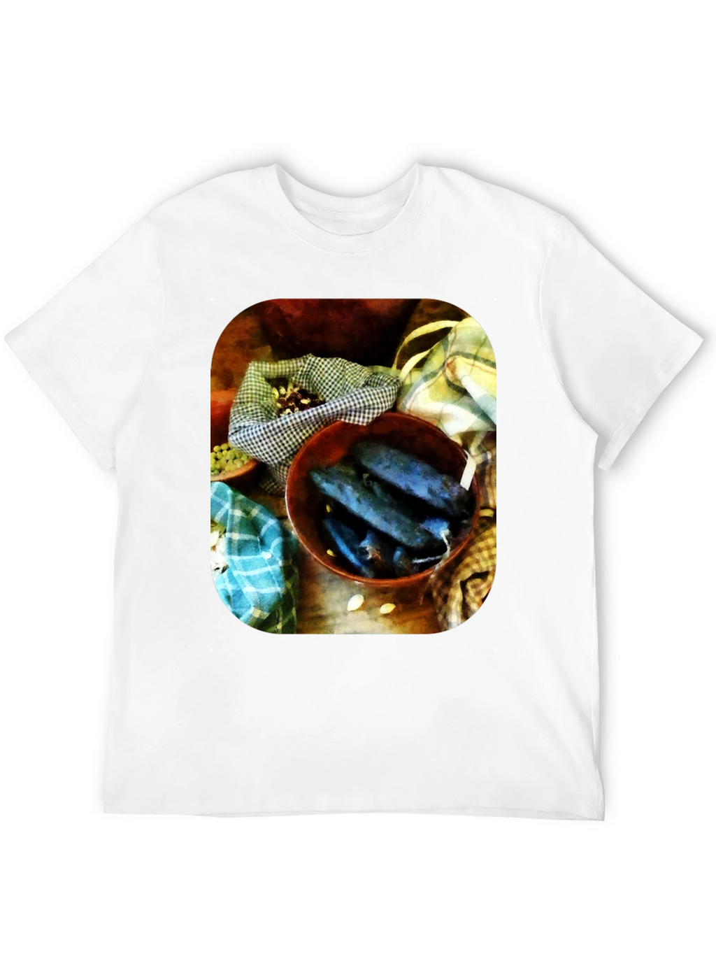 Mens T-Shirt with Unique Produce Still Life Art
