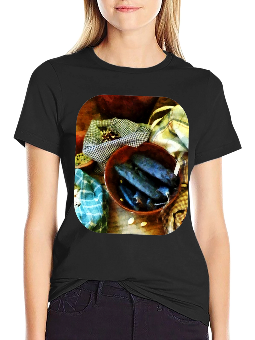 Mens T-Shirt with Unique Produce Still Life Art